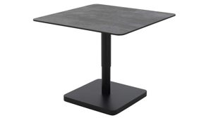 Couchtisch Interliving aus Keramik in Dunkelgrau Interliving Couchtisch Serie 6228 mit Liftfunktion titanfarbene Keramik & schwarzer Stahl - ca. 80 x 80 cm