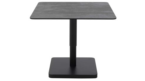 Couchtisch Interliving aus Keramik in Dunkelgrau Interliving Couchtisch Serie 6228 mit Liftfunktion titanfarbene Keramik & schwarzer Stahl - ca. 80 x 80 cm