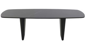 Couchtisch Interliving aus Keramik in Schwarz Interliving Couchtisch Serie 6227 Keramik Marquina & schwarzer Stahl - ca. 140 x 70 cm