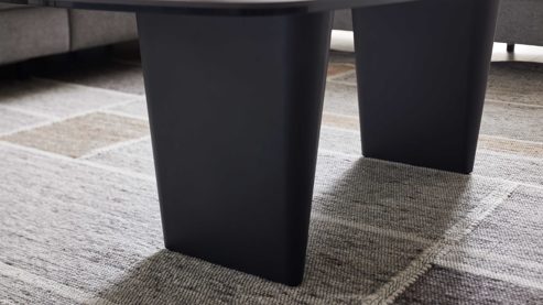 Couchtisch Interliving aus Keramik in Schwarz Interliving Couchtisch Serie 6227 Keramik Marquina & schwarzer Stahl - ca. 140 x 70 cm