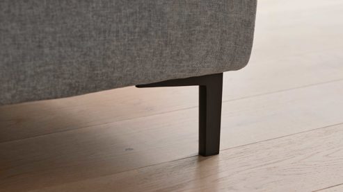 Ecksofa Interliving aus Stoff in Grau Interliving Sofa Serie 4064 - Ecksofa graue Chenille Toni & Fuß W003-01 - Stellfläche ca. 291 x 252 cm