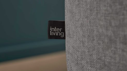 Funktionshocker Interliving aus Stoff in Grau Interliving Sofa Serie 4064 - XXL-Funktionshocker graue Chenille Toni & Fuß W003-01 - ca. 130 x 65 cm