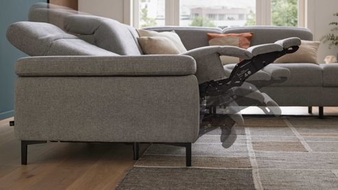 Funktion Interliving aus Metall in Transparent Interliving Sofa Serie 4064 - WallAway motorisch verstellbar