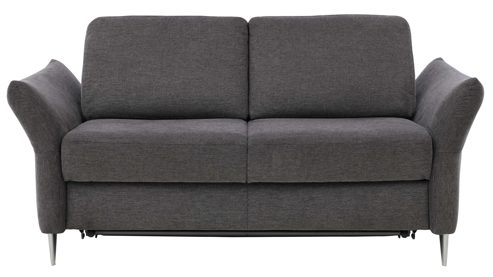 Schlafsofa Interliving aus Stoff in Anthrazit Interliving Schlafsofa Serie 4700 - Schlafsofa 140LÄ anthrazitfarbener Bezug Balu & Aluminiumfüße - Breite ca. 208 cm