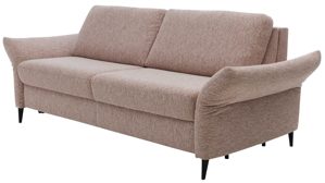Schlafsofa Interliving aus Stoff in Rosa Interliving Schlafsofa Serie 4700 - Schlafsofa 120LÄ sienafarbener Webstoff Loft & schwarze Aluminiumfüße - Breite ca. 188 cm