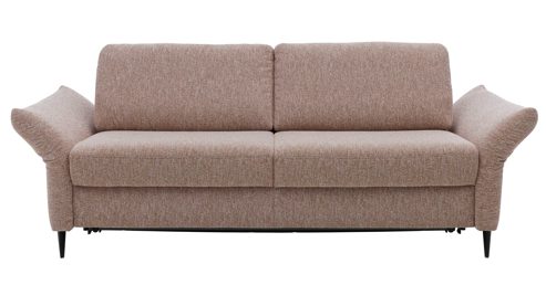 Schlafsofa Interliving aus Stoff in Rosa Interliving Schlafsofa Serie 4700 - Schlafsofa 120LÄ sienafarbener Webstoff Loft & schwarze Aluminiumfüße - Breite ca. 188 cm