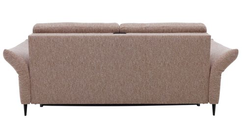 Schlafsofa Interliving aus Stoff in Rosa Interliving Schlafsofa Serie 4700 - Schlafsofa 120LÄ sienafarbener Webstoff Loft & schwarze Aluminiumfüße - Breite ca. 188 cm