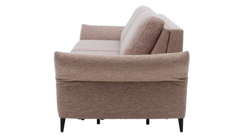 Schlafsofa Interliving aus Stoff in Rosa Interliving Schlafsofa Serie 4700 - Schlafsofa 120LÄ sienafarbener Webstoff Loft & schwarze Aluminiumfüße - Breite ca. 188 cm