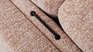 Schlafsofa Interliving aus Stoff in Rosa Interliving Schlafsofa Serie 4700 - Schlafsofa sienafarbener Webstoff Loft & schwarze Aluminiumfüße - Breite ca. 208 cm