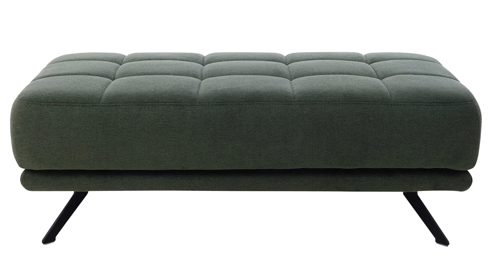 Polsterhocker Interliving aus Stoff in Grün Interliving Sofa Serie 4303 – XXL-Hocker moosgrüner Pfotenstoff Cyber - ca. 126 x 76 cm
