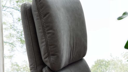 Relaxsessel Interliving aus Stoff in Dunkelgrau Interliving Sessel Serie 4565 grauer Bezug Clint & schwarzer Sternfuß