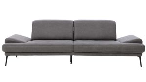 Zweisitzer Interliving aus Stoff in Dunkelgrau Interliving Sofa Serie 4460 - Zweisitzer grauer Bezug Clint & schwarze Metallfüße - Länge ca. 232 cm