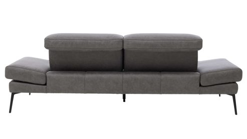 Zweisitzer Interliving aus Stoff in Dunkelgrau Interliving Sofa Serie 4460 - Zweisitzer SR80 grauer Bezug Clint & schwarze Metallfüße - Länge ca. 245 cm