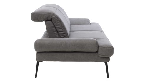 Zweisitzer Interliving aus Stoff in Dunkelgrau Interliving Sofa Serie 4460 - Zweisitzer grauer Bezug Clint & schwarze Metallfüße - Länge ca. 245 cm