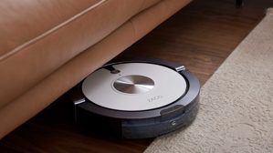 Ecksofa Interliving aus Leder in Braun Interliving Sofa Serie 4461 - Ecksofa haselnussfarbenes Leder Punch & schwarze Aluminiumfüße - Stellfläche ca. 292 x 244 cm