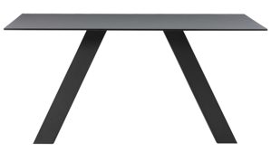 Esstisch Interliving aus Glas in Schwarz Interliving Esszimmer Serie 5122 – Esstisch schwarzes Glas & Metall - ca. 160 x 90 cm