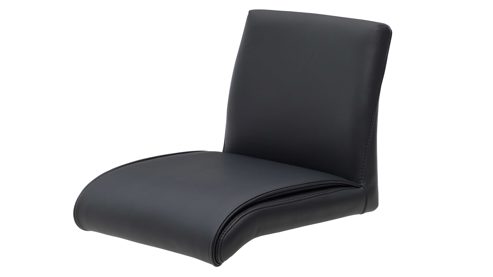 Barstuhl Interliving aus Kunstfaser in Schwarz Interliving Esszimmer Serie 5122 – Barhocker schwarzes Kunstleder LEA-TEX & gebürsteter Edelstahl