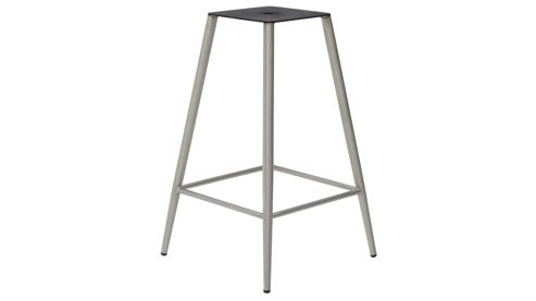 Barstuhl Interliving aus Kunstfaser in Schwarz Interliving Esszimmer Serie 5122 – Barhocker schwarzes Kunstleder LEA-TEX & gebürsteter Edelstahl