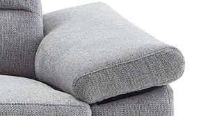 Ecksofa Dietsch. aus Stoff in Hellgrau Polsterprogramm Enjoy Select- Ecksofa platinfarbener Bezug Mito - ca. 310 x 185 cm