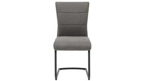 Schwingstuhl Interliving aus Kunstfaser in Dunkelgrau Interliving Esszimmer Serie 5122 – Schwingstuhl onyxschwarze Mikrofaser & mattschwarzes Metall