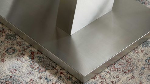 Esstisch Interliving aus Glas in Schwarz Interliving Esszimmer Serie 5122 – Esstisch schwarzes Glas & Edelstahl - ca. 160 x 90 cm