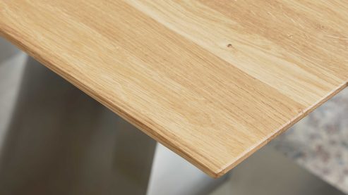 Esstisch Interliving aus Holz in Holzfarben Interliving Esszimmer Serie 5122 – Esstisch Wildeiche & Edelstahl - ca. 160 x 90 cm
