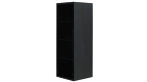 Vitrine Interliving aus Holz in Schwarz Interliving Wohnzimmer Serie 2033 - Hängevitrine dunkelgraues Glas & schwarze Asteiche - eine Tür, Breite ca. 42 cm