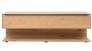 Wohnwand Interliving aus Holz in Holzfarben Interliving Wohnzimmer Serie 2033 - Wohnwand Asteiche - dreiteilig, Breite ca. 296 cm