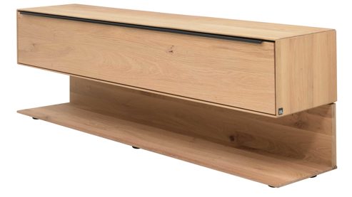 Lowboard Interliving aus Holz in Holzfarben Interliving Wohnzimmer Serie 2033 - Lowboard 126907 Asteiche - eine Klapptür, Länge ca. 182 cm