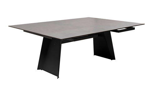 Auszugtisch PARTNERRING COLLECTION aus Keramik in Anthrazit PARTNERRING COLLECTION Auszugtisch Molinara Anthrazit &  Schwarz – ca. 200 - 245 x 100 - 145 cm