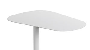 Beistelltisch Haku aus Metall in Weiß Beistelltisch Höhe ca. 60 cm - Weiß