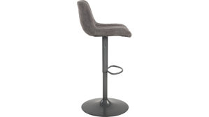 Barhocker Duo collection aus Stoff in Grau Barhocker Kelly kieselgrauer Webstoff 112 & graues Metall