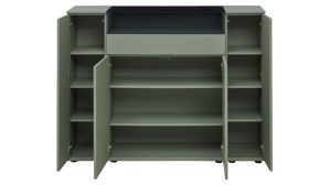 Highboard Interliving aus Holz in Grün Interliving Wohnzimmer Serie 2031 - Highboard BK15070 Schilfgrün - Breite ca. 150 cm