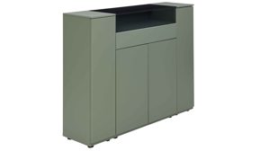Highboard Interliving aus Holz in Grün Interliving Wohnzimmer Serie 2031 - Highboard BK15070 Schilfgrün - Breite ca. 150 cm