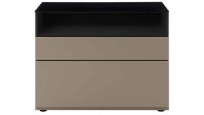 Sideboard Interliving aus Holz in Grau Interliving Wohnzimmer Serie 2031 - Sideboard CK18060 Grau & Risseiche - zwei Türen, zwei Schubladen, Breite ca. 180 cm