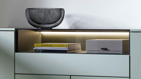 Möbelbeleuchtung Interliving aus Kunststoff in Weiß Interliving Wohnzimmer Serie 2031 - LED-Beleuchtung ZLA190 Breite ca. 90 cm