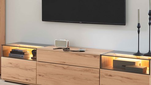 Möbelbeleuchtung Interliving aus Kunststoff in Weiß Interliving Wohnzimmer Serie 2031 - LED-Beleuchtung ZLA260 Breite ca. 60 cm - zweiteilig