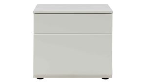 Lowboard Interliving aus Holz in Weiß Interliving Wohnzimmer Serie 2031 - Lowboard LT18060 als Medienmöbel Tonweiß & graues Glas - zwei Türen, eine Schublade, Breite ca. 180 cm