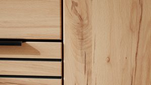 Sideboard Interliving aus Holz in Holzfarben Interliving Wohnzimmer Serie 2032 - Sideboard Risseiche - drei Türen, Länge ca. 150 cm