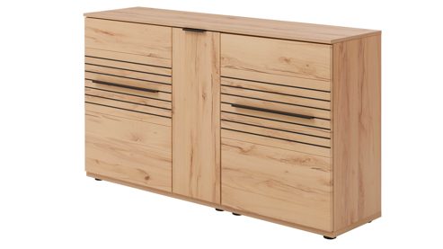 Sideboard Interliving aus Holz in Holzfarben Interliving Wohnzimmer Serie 2032 - Sideboard C15063 Risseiche - drei Türen, Länge ca. 150 cm