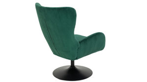 Drehsessel Hela aus Stoff in Grün Drehsessel Samos LS Grün 41 & schwarzes Metall