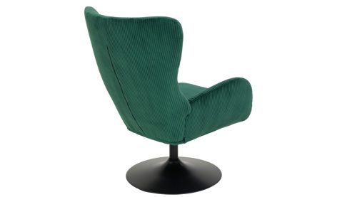 Drehsessel Hela aus Stoff in Grün Drehsessel Samos LS Grün 41 & schwarzes Metall