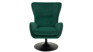 Drehsessel Hela aus Stoff in Grün Drehsessel Samos LS Grün 41 & schwarzes Metall