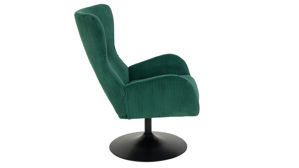 Drehsessel Hela aus Stoff in Grün Drehsessel Samos LS Grün 41 & schwarzes Metall