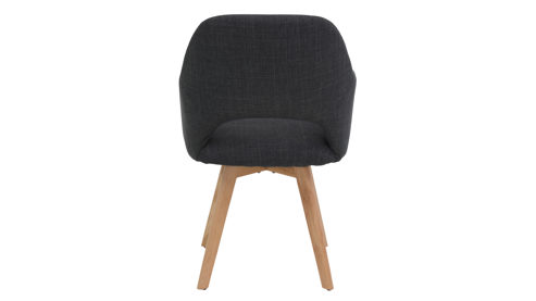 Polsterstuhl Hela aus Stoff in Anthrazit Polsterstuhl Stade S Anthrazit 28 & Holzgestell