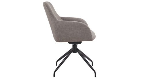 Polsterstuhl Hela aus Stoff in Hellbraun Polsterstuhl Triest S Schlamm Bjorn 61 & Schwarz