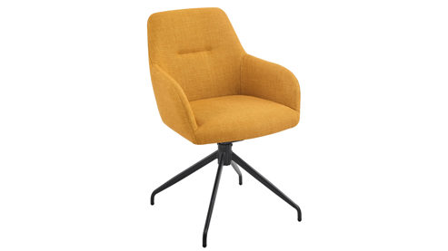 Polsterstuhl Hela aus Stoff in Gelb Polsterstuhl Triest S Gelb Bjorn 67 & Schwarz