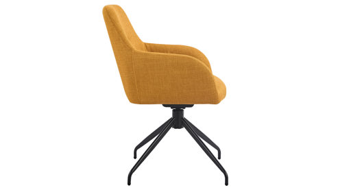 Polsterstuhl Hela aus Stoff in Gelb Polsterstuhl Triest S Gelb Bjorn 67 & Schwarz