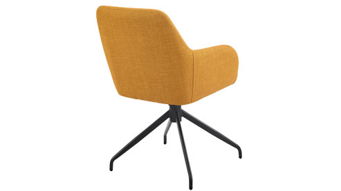 Polsterstuhl Hela aus Stoff in Gelb Polsterstuhl Triest S Gelb Bjorn 67 & Schwarz