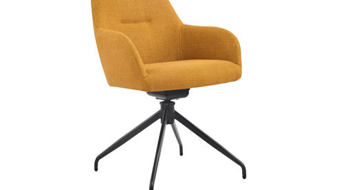 Polsterstuhl Hela aus Stoff in Gelb Polsterstuhl Triest S Gelb Bjorn 67 & Schwarz